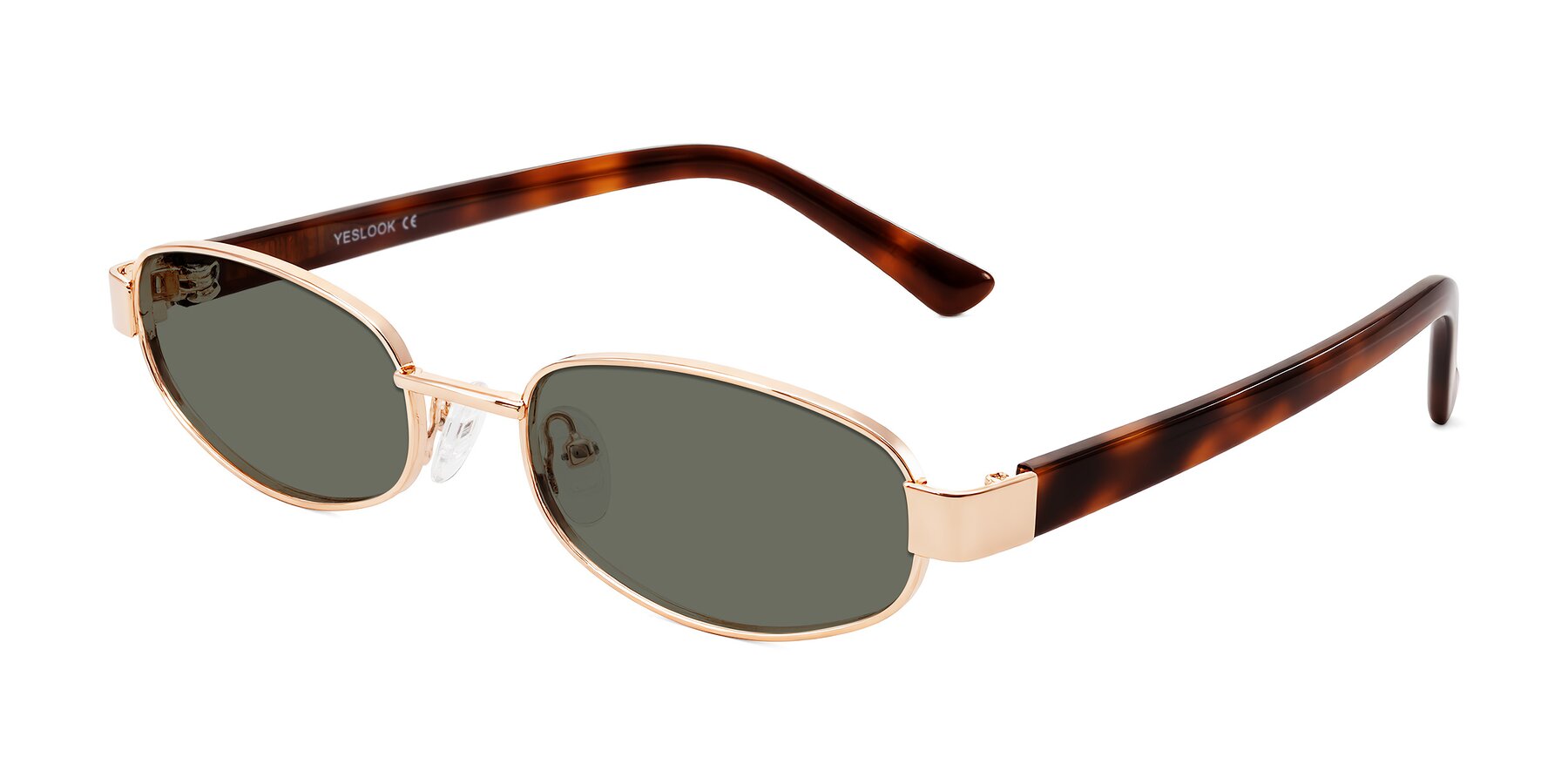 Angle of Selby in Rose Gold with Gray Polarized Lenses