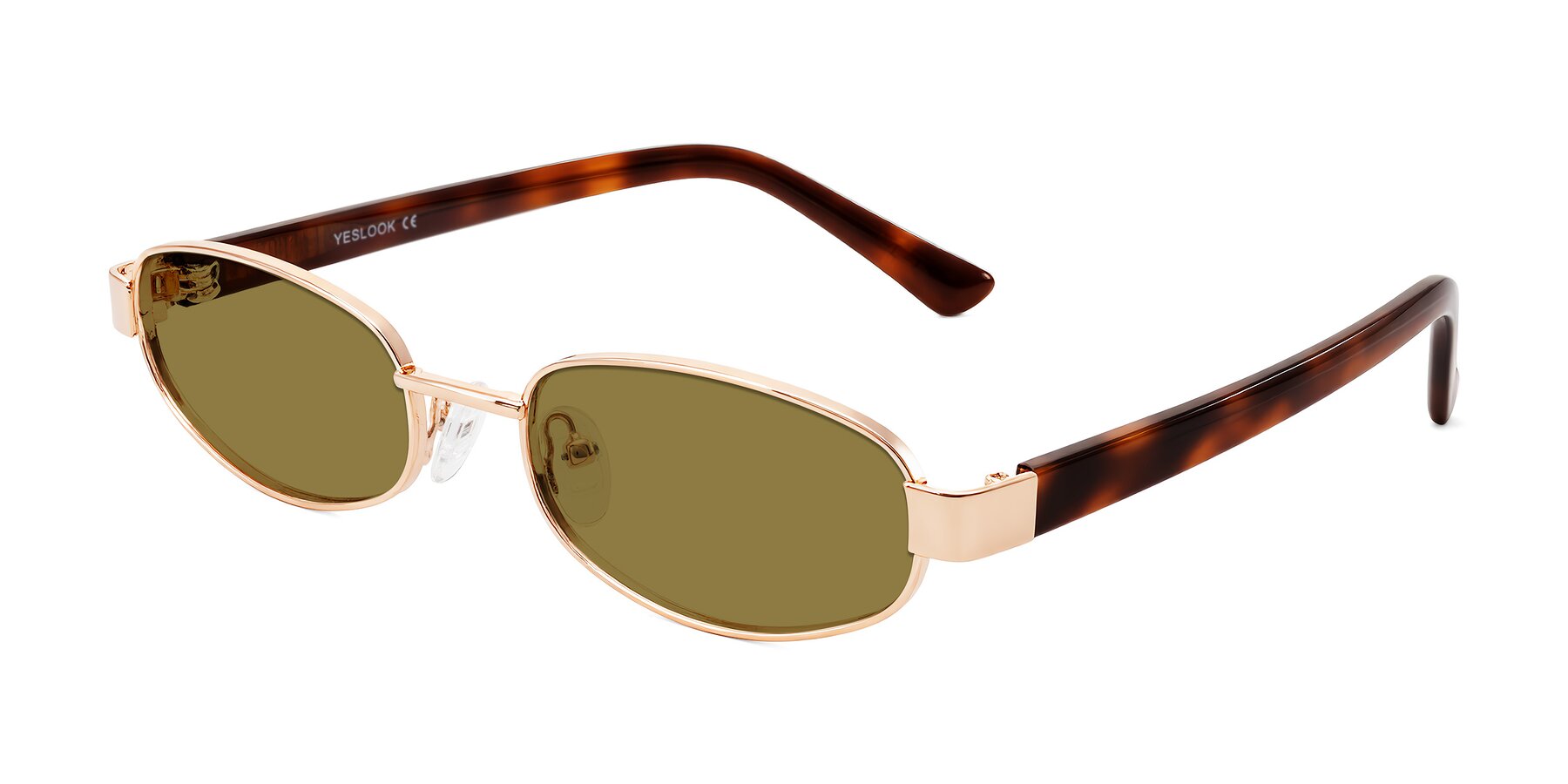 Angle of Selby in Rose Gold with Brown Polarized Lenses