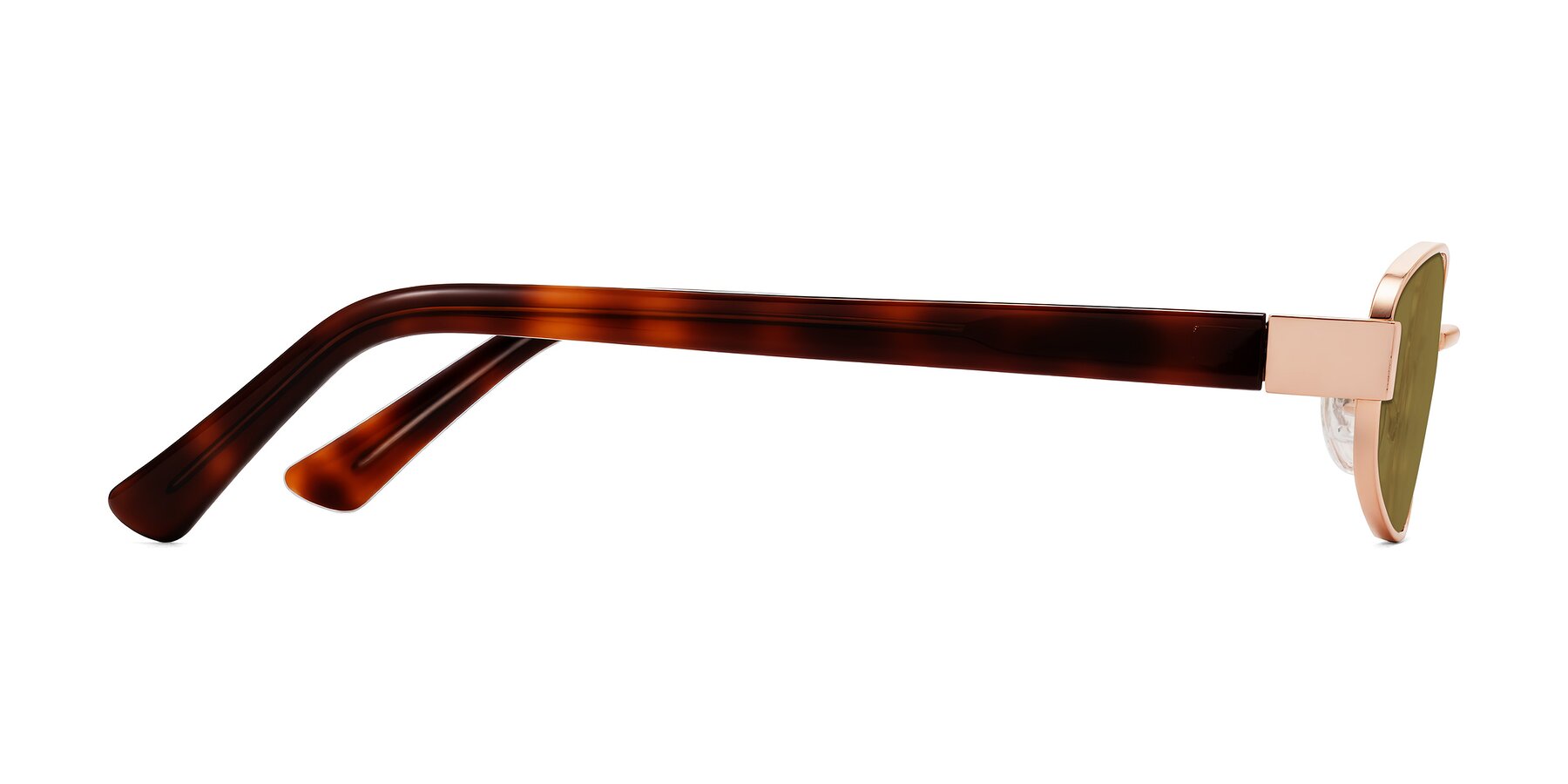 Side of Selby in Rose Gold with Brown Polarized Lenses