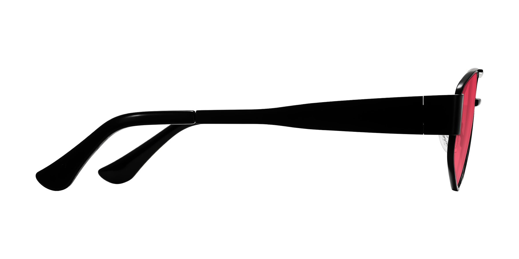 Side of Midney in Black with Red Tinted Lenses