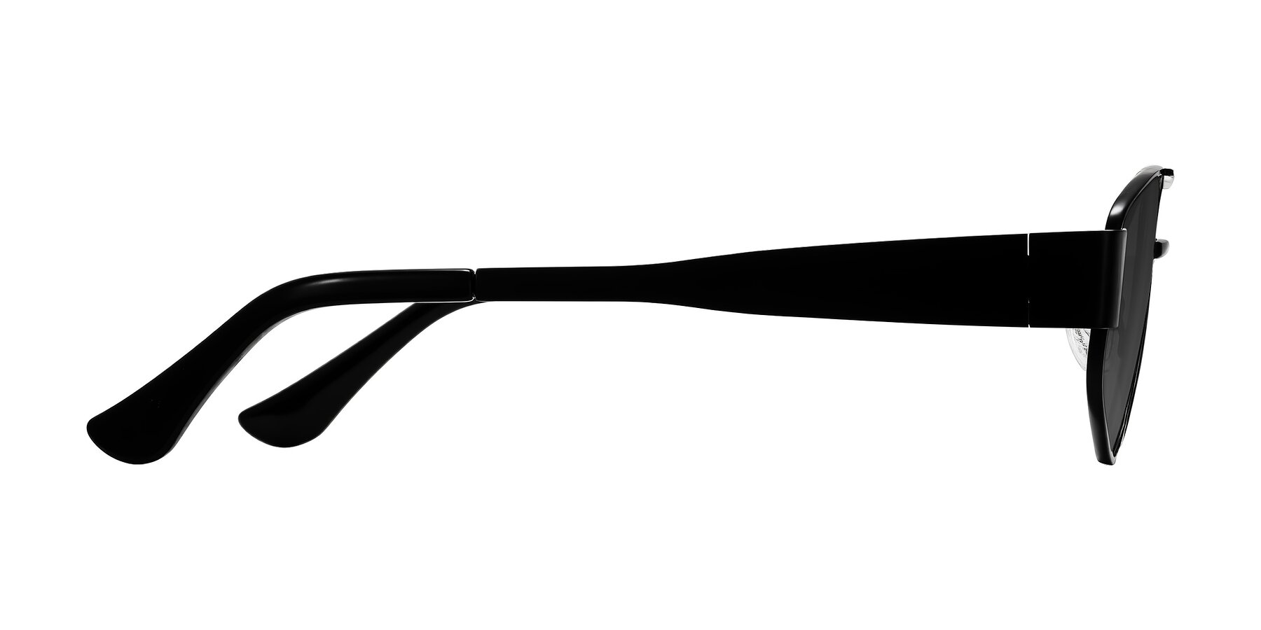 Side of Midney in Black with Gray Tinted Lenses