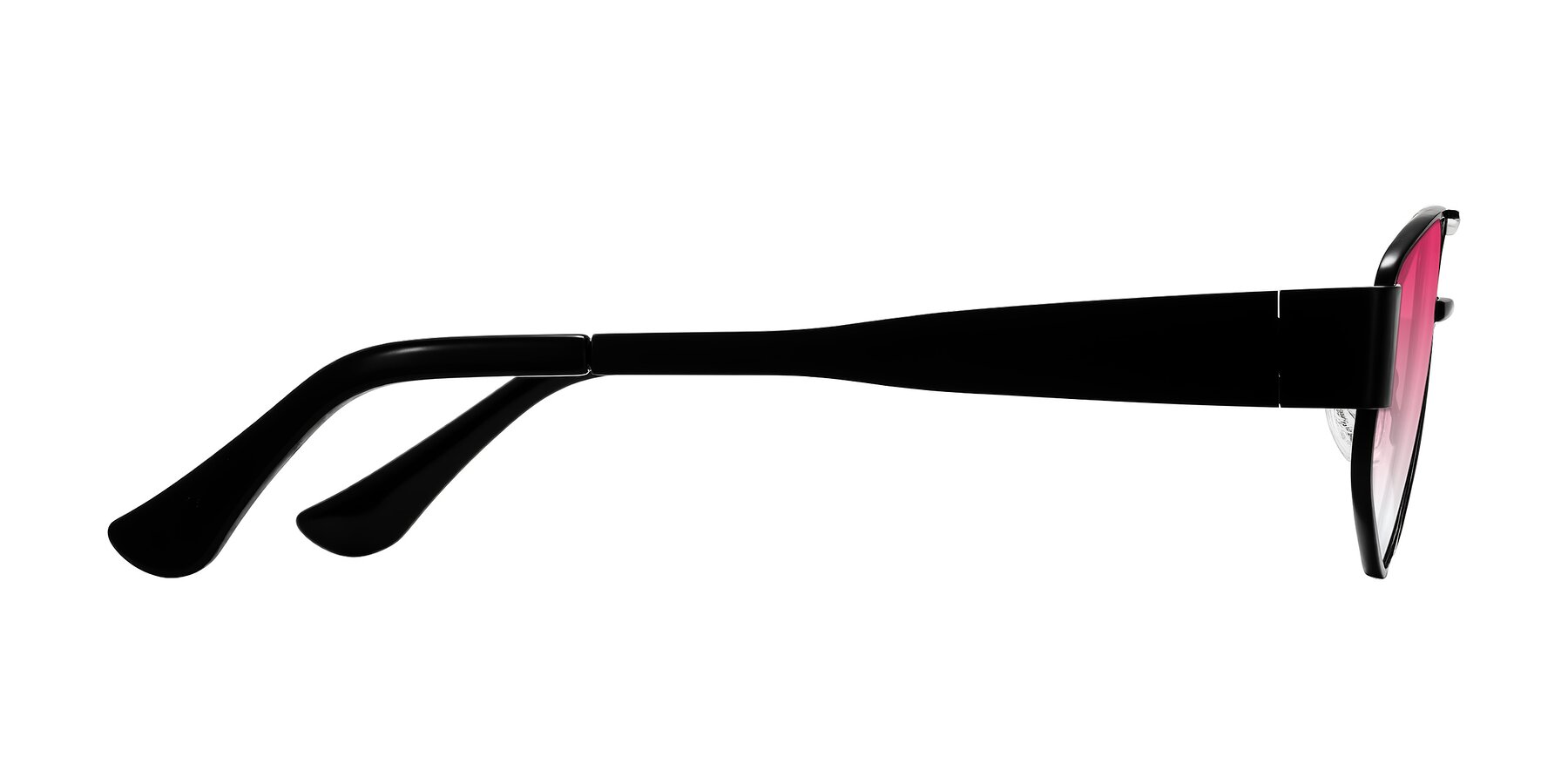 Side of Midney in Black with Pink Gradient Lenses