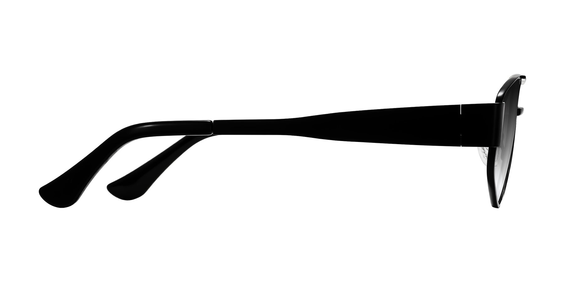 Side of Midney in Black with Gray Gradient Lenses