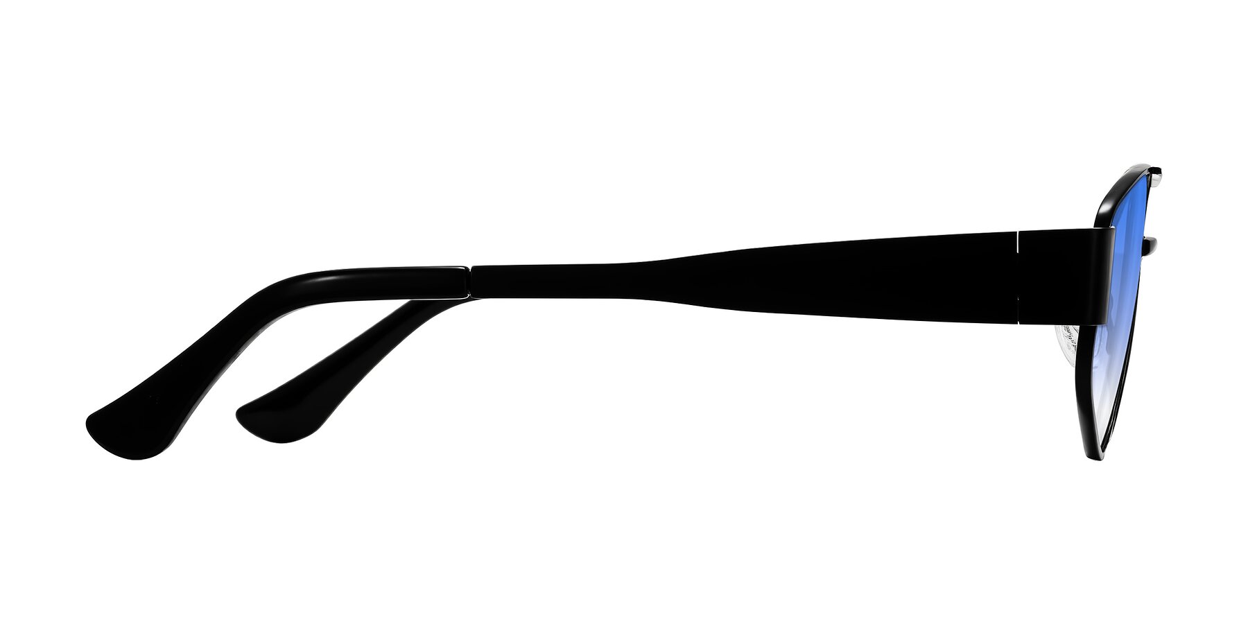 Side of Midney in Black with Blue Gradient Lenses