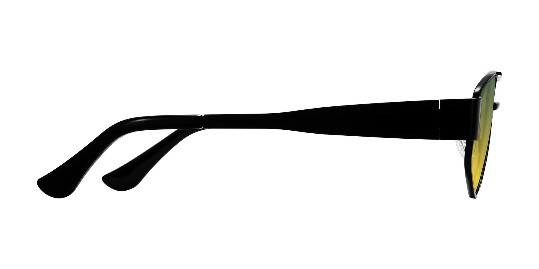 Side of Midney in Black with Green / Yellow Gradient Lenses