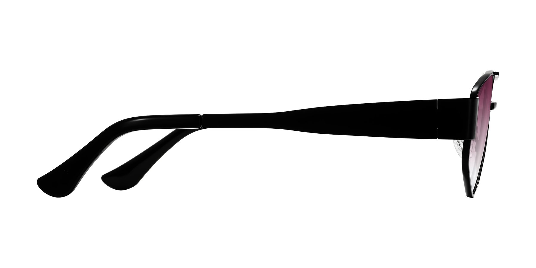 Side of Midney in Black with Wine Gradient Lenses