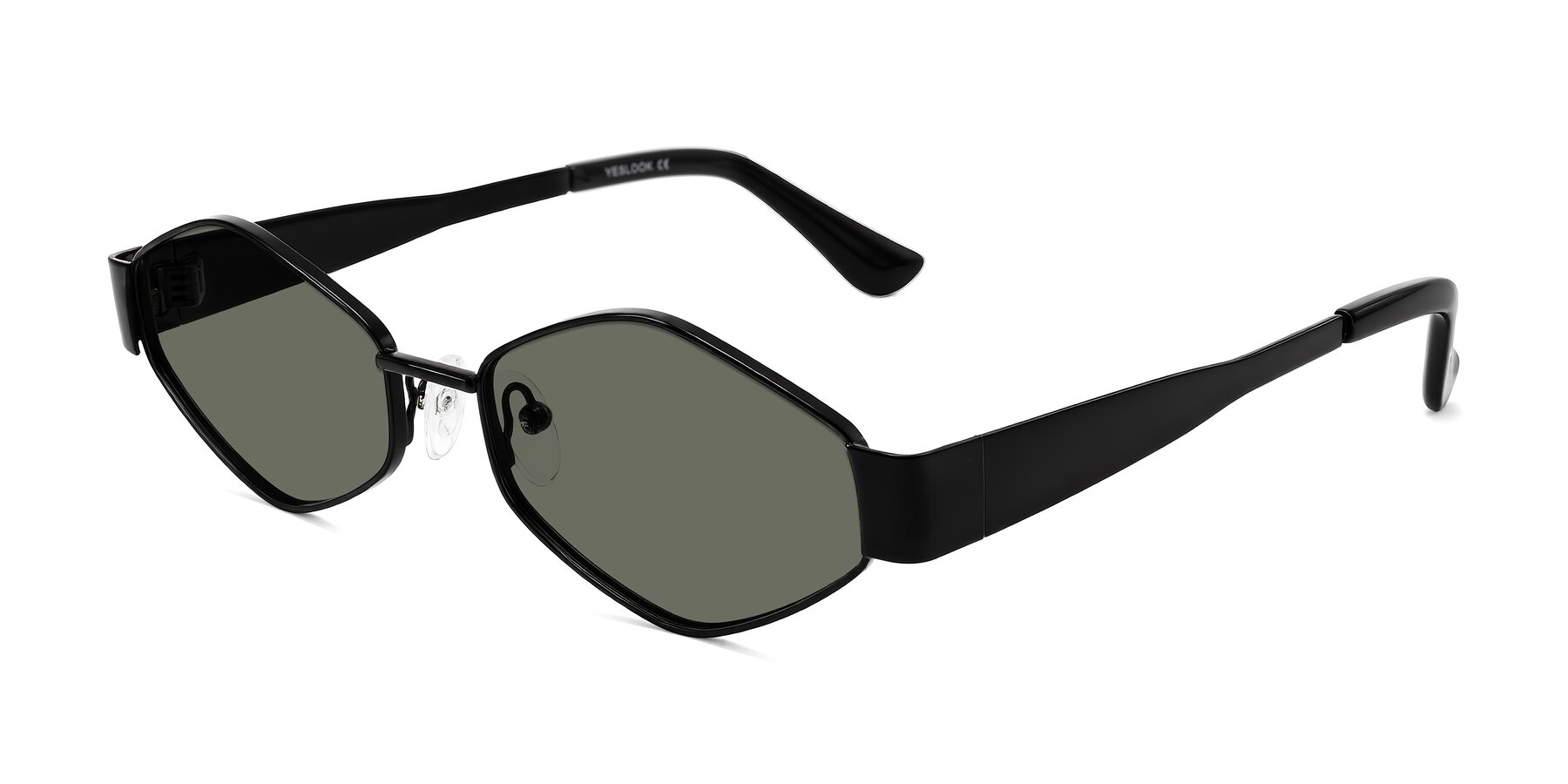 Angle of Midney in Black with Gray Polarized Lenses