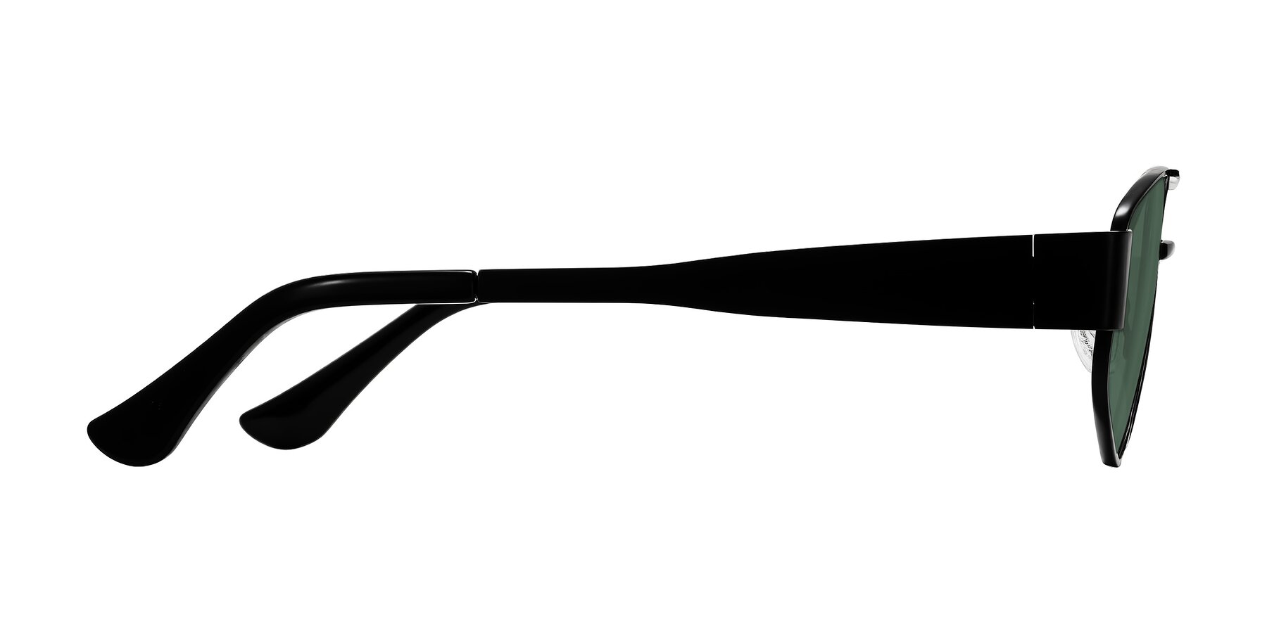 Side of Midney in Black with Green Polarized Lenses