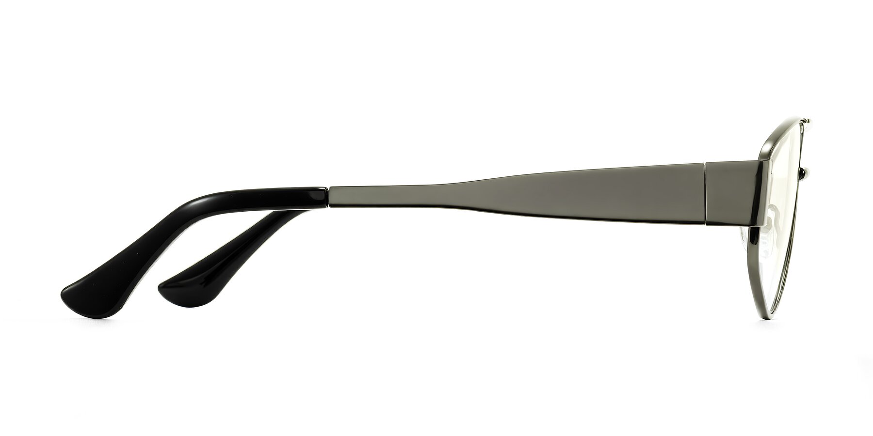 Side of Midney in Gunmetal with Clear Eyeglass Lenses