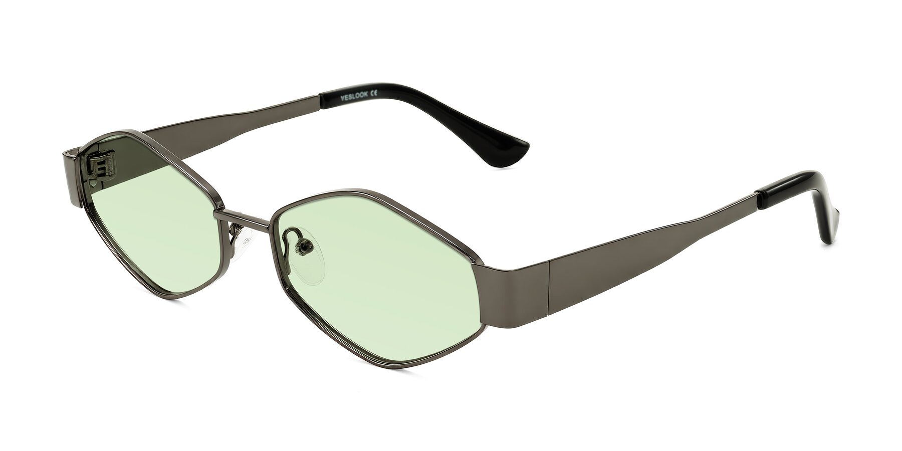 Angle of Midney in Gunmetal with Light Green Tinted Lenses