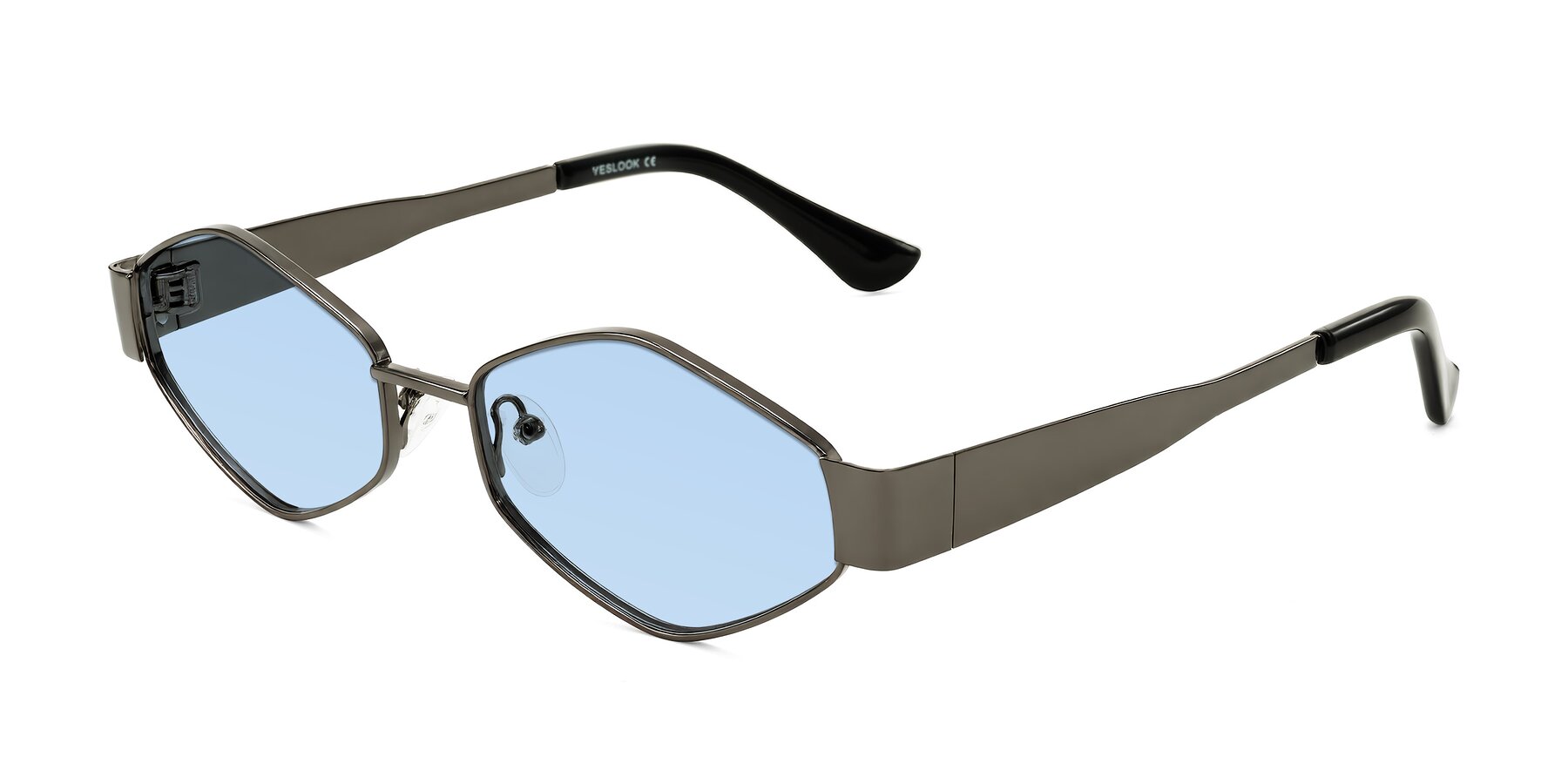 Angle of Midney in Gunmetal with Light Blue Tinted Lenses