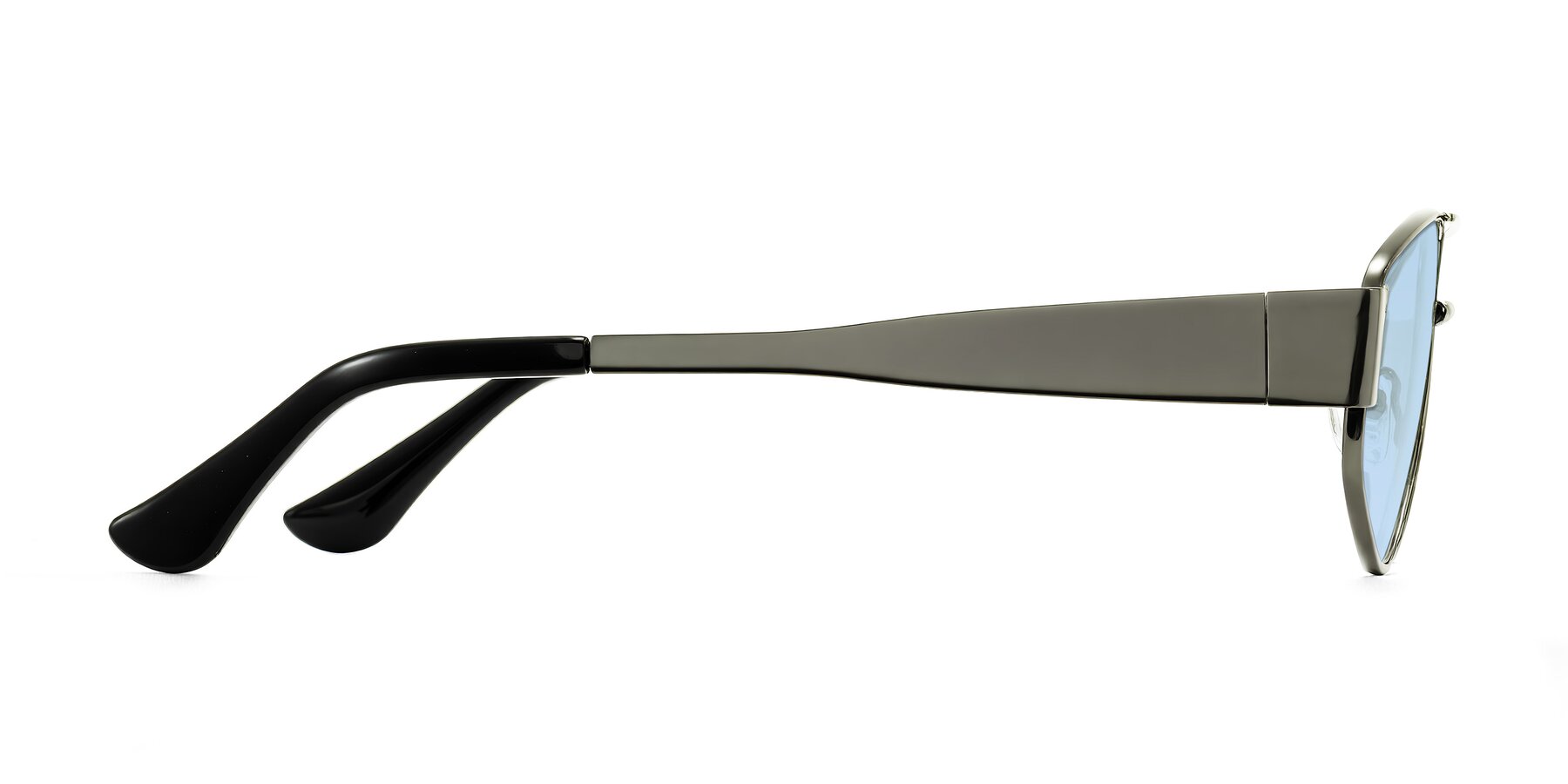 Side of Midney in Gunmetal with Light Blue Tinted Lenses