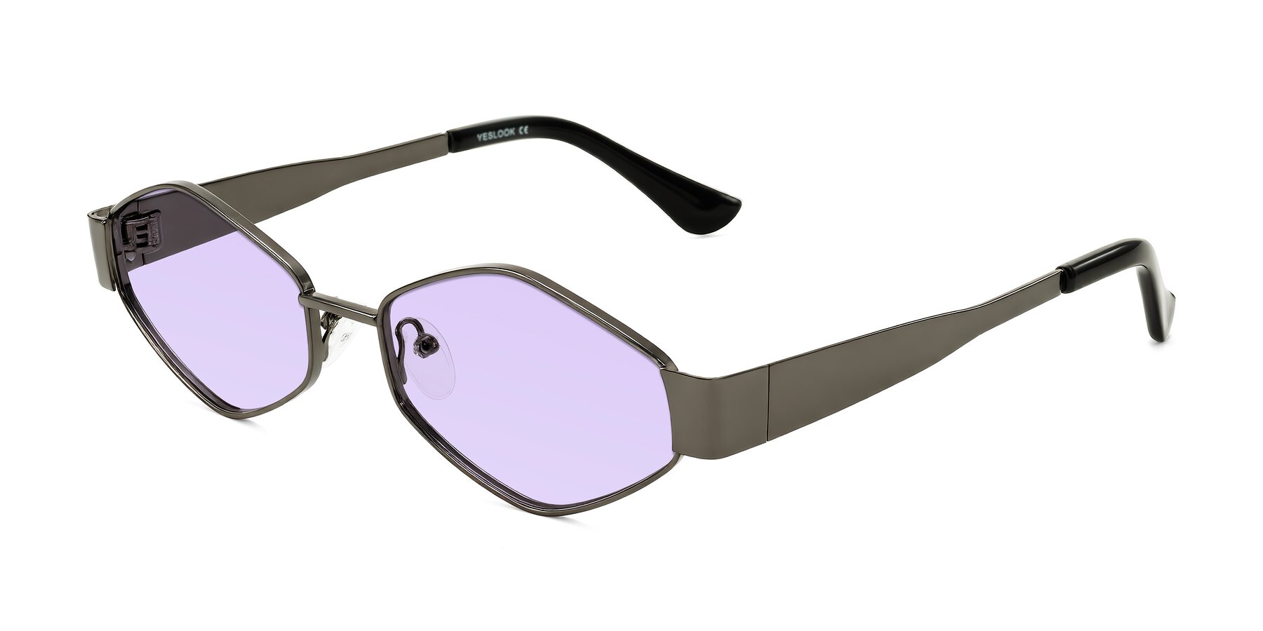 Angle of Midney in Gunmetal with Light Purple Tinted Lenses