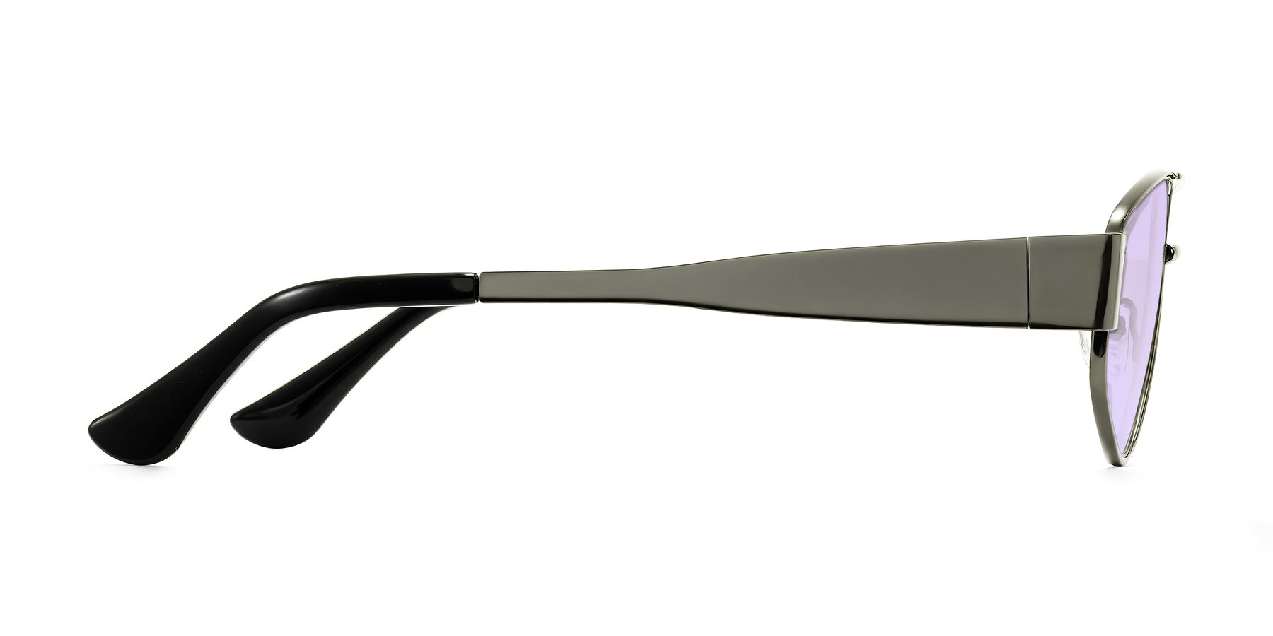 Side of Midney in Gunmetal with Light Purple Tinted Lenses