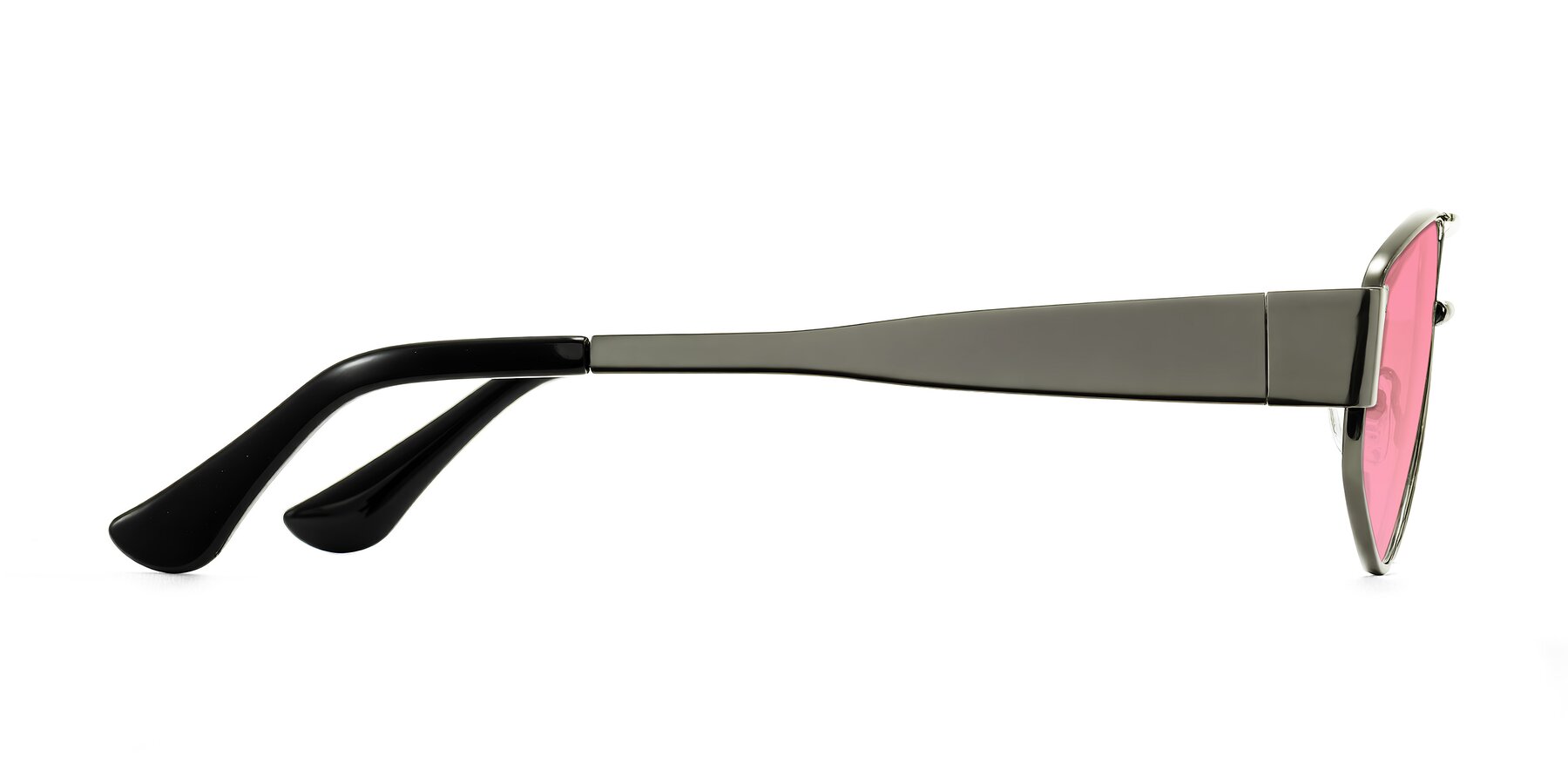 Side of Midney in Gunmetal with Pink Tinted Lenses