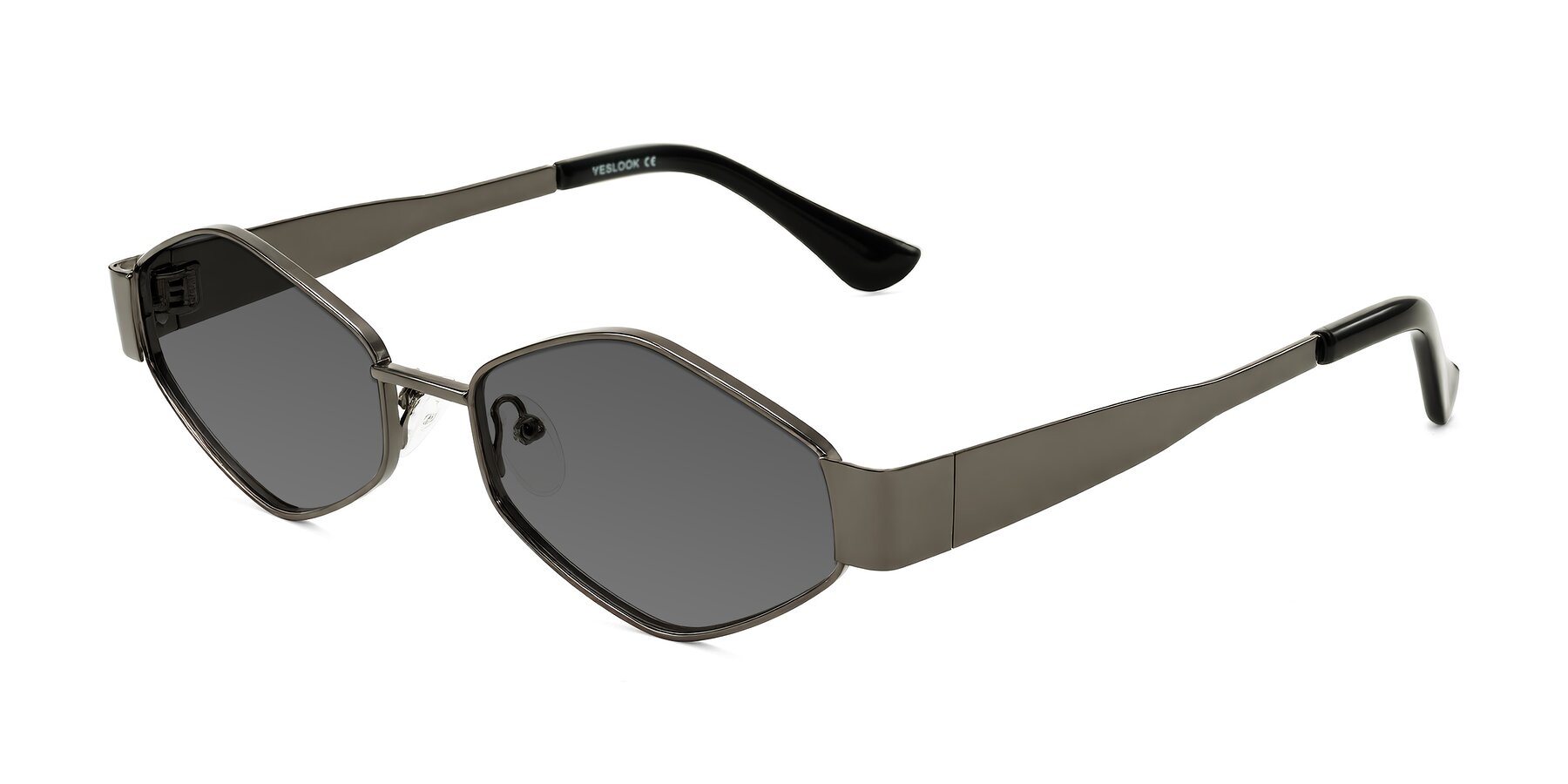 Angle of Midney in Gunmetal with Medium Gray Tinted Lenses