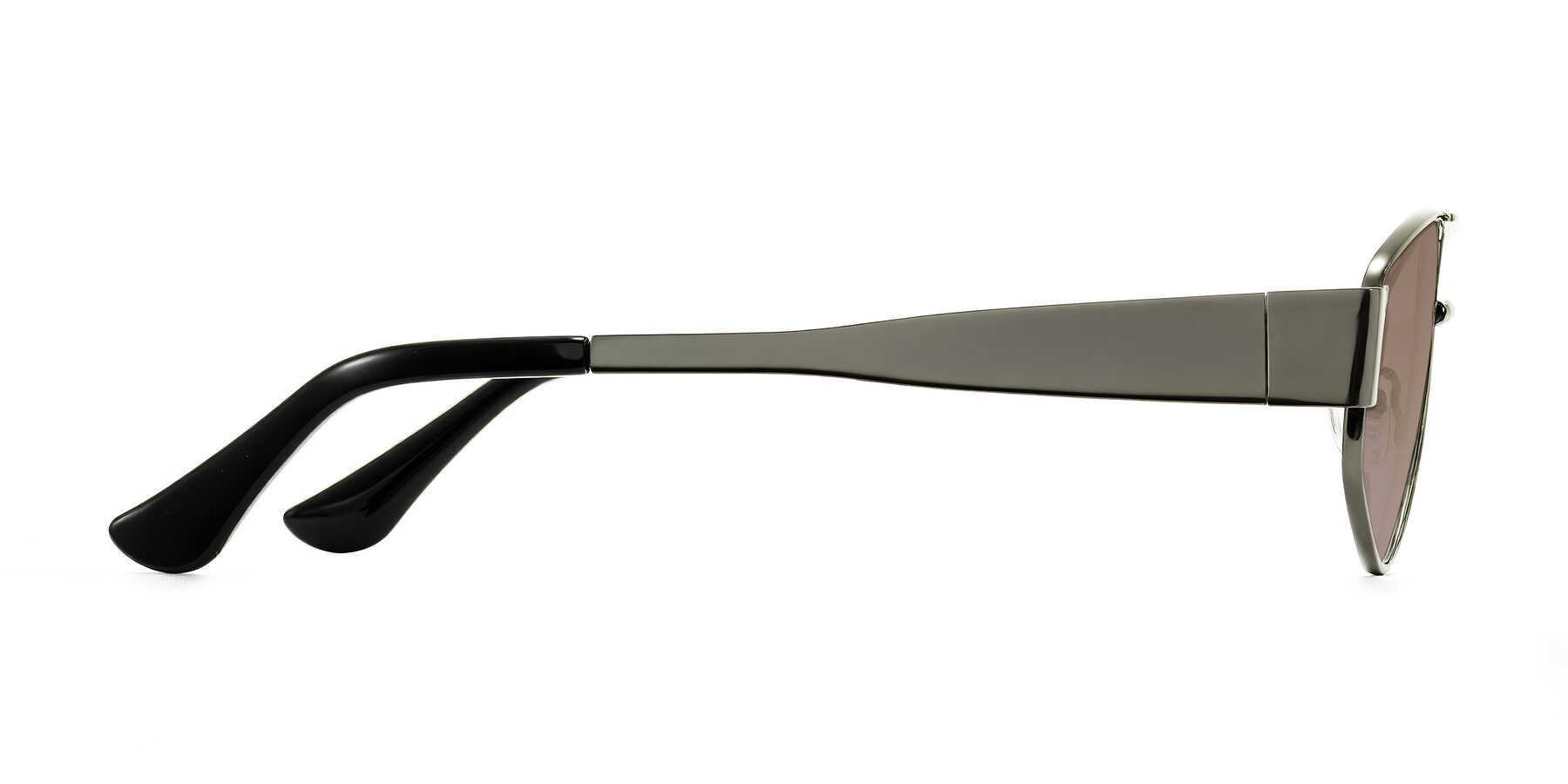 Side of Midney in Gunmetal with Medium Brown Tinted Lenses