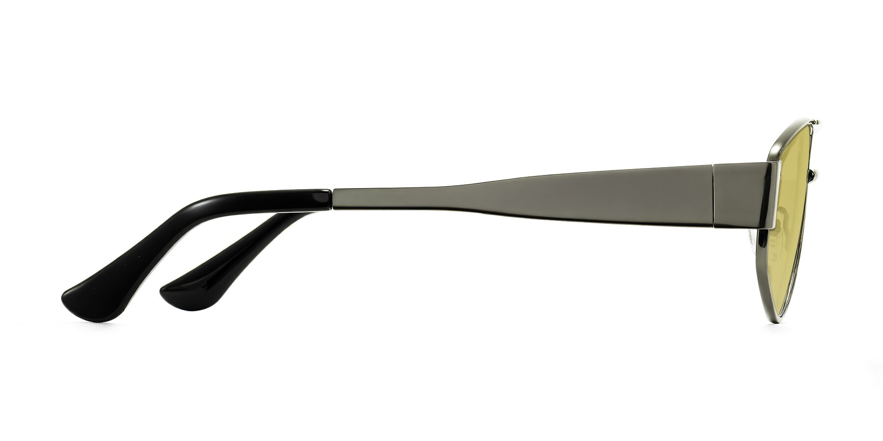 Side of Midney in Gunmetal with Medium Champagne Tinted Lenses