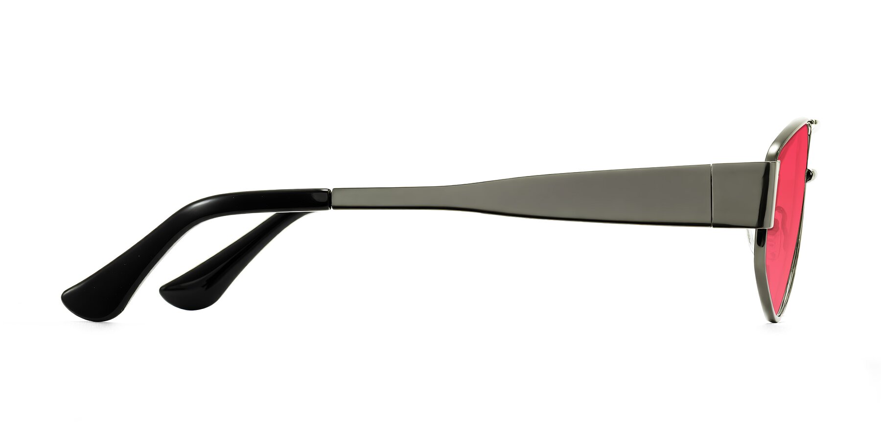 Side of Midney in Gunmetal with Red Tinted Lenses