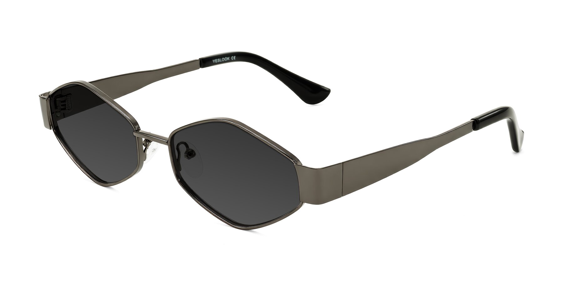 Angle of Midney in Gunmetal with Gray Tinted Lenses