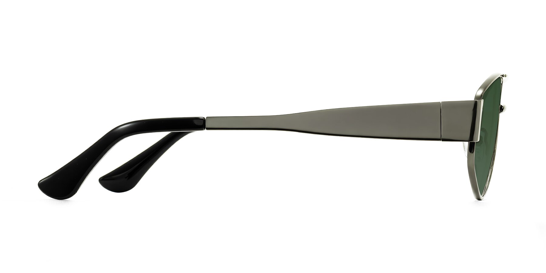 Side of Midney in Gunmetal with Green Tinted Lenses