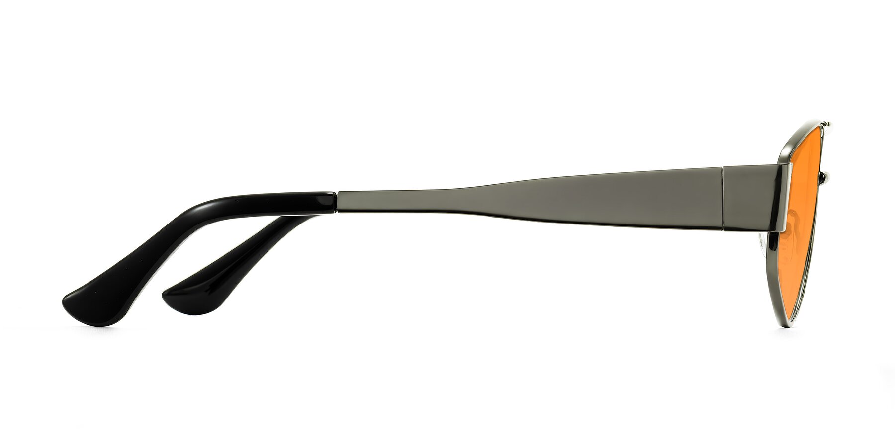 Side of Midney in Gunmetal with Orange Tinted Lenses