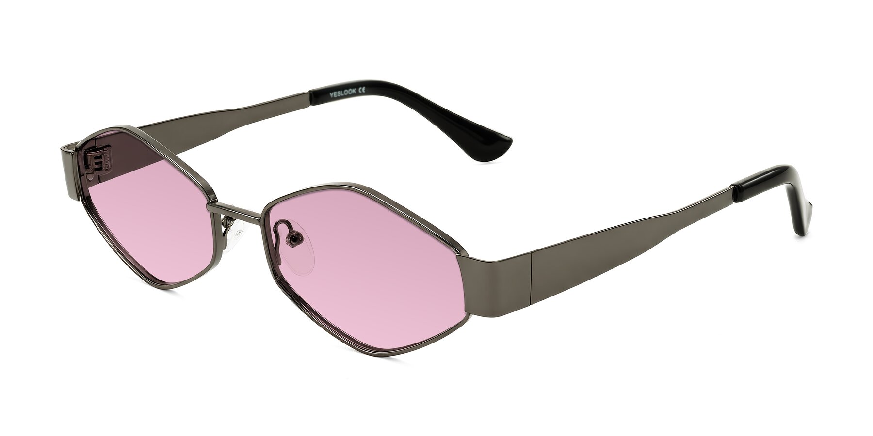 Angle of Midney in Gunmetal with Light Wine Tinted Lenses