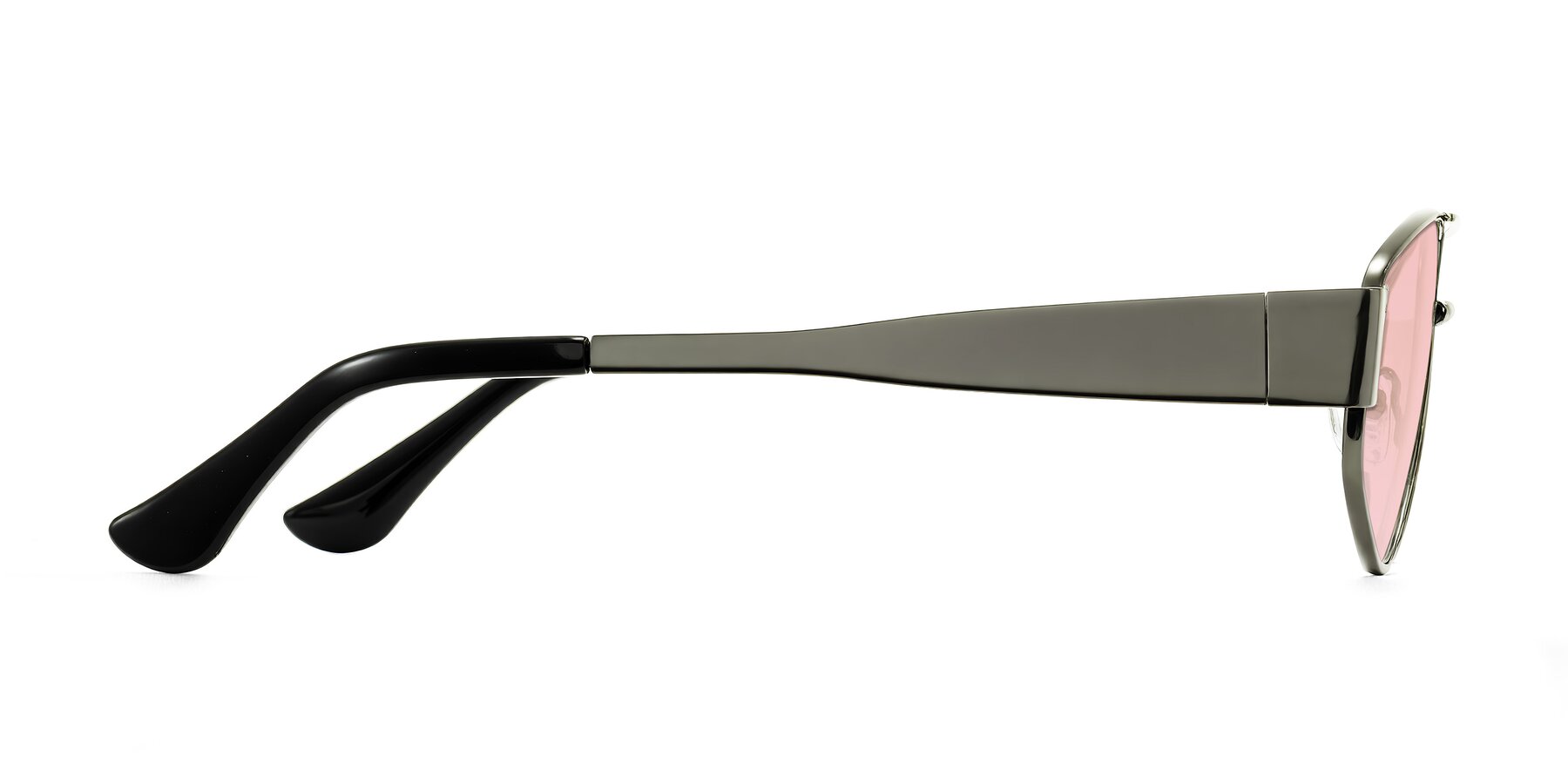 Side of Midney in Gunmetal with Light Garnet Tinted Lenses