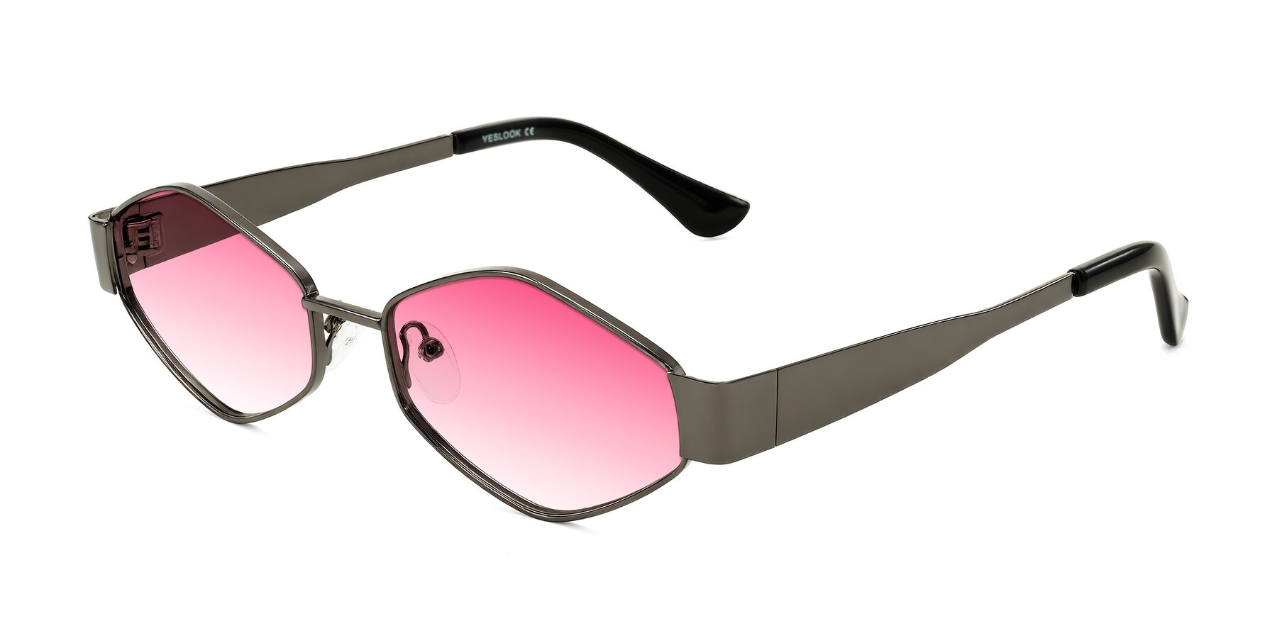 Angle of Midney in Gunmetal with Pink Gradient Lenses