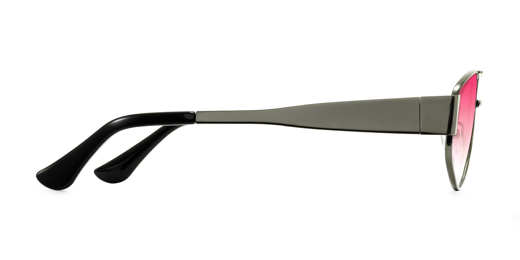 Side of Midney in Gunmetal with Pink Gradient Lenses
