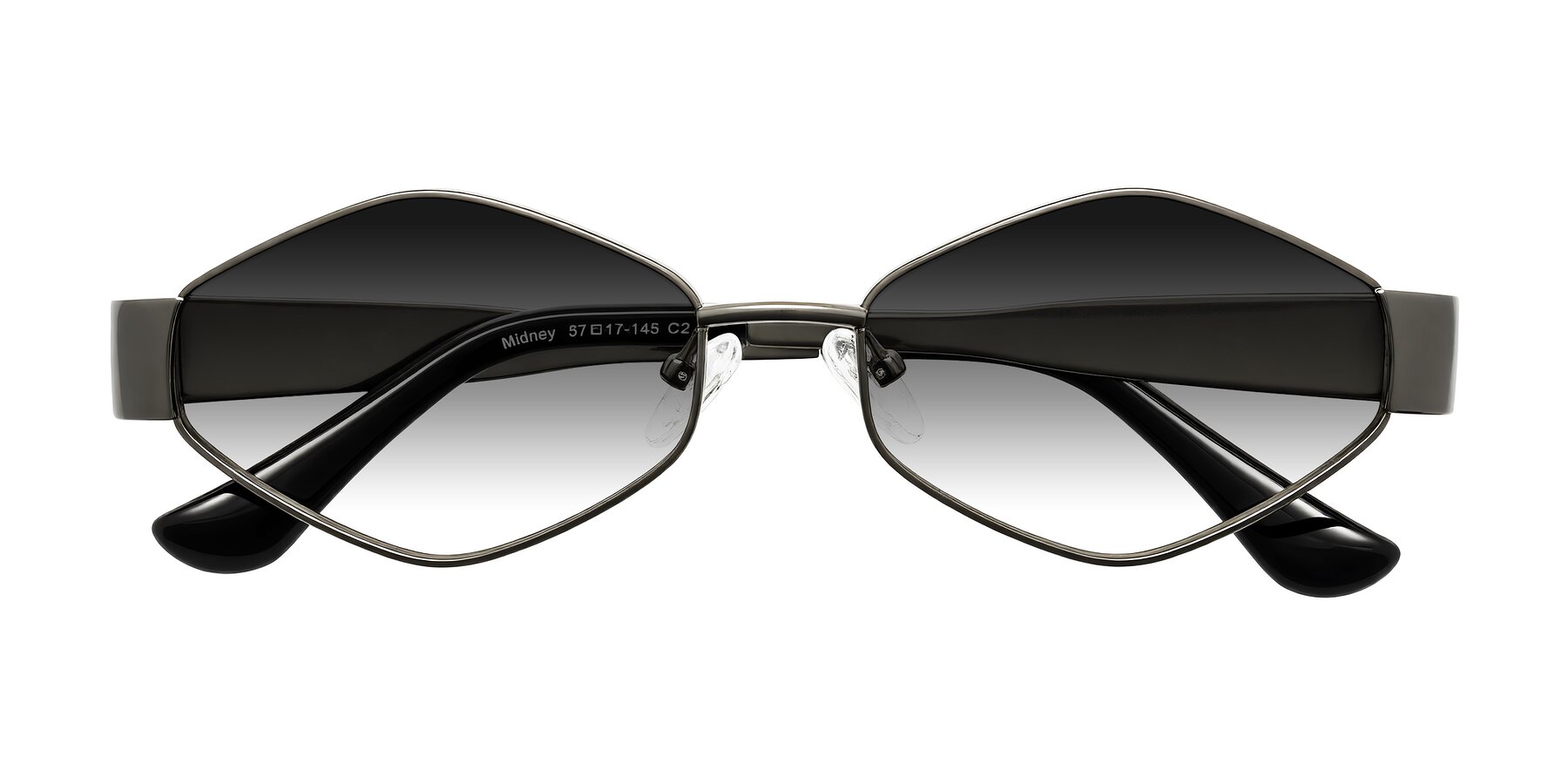 Folded Front of Midney in Gunmetal with Gray Gradient Lenses