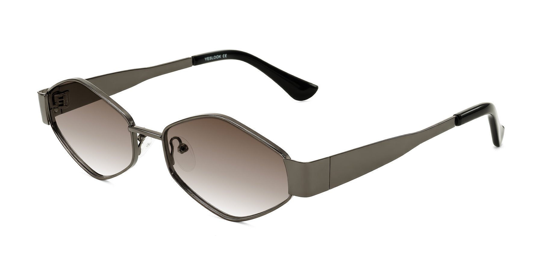 Angle of Midney in Gunmetal with Brown Gradient Lenses