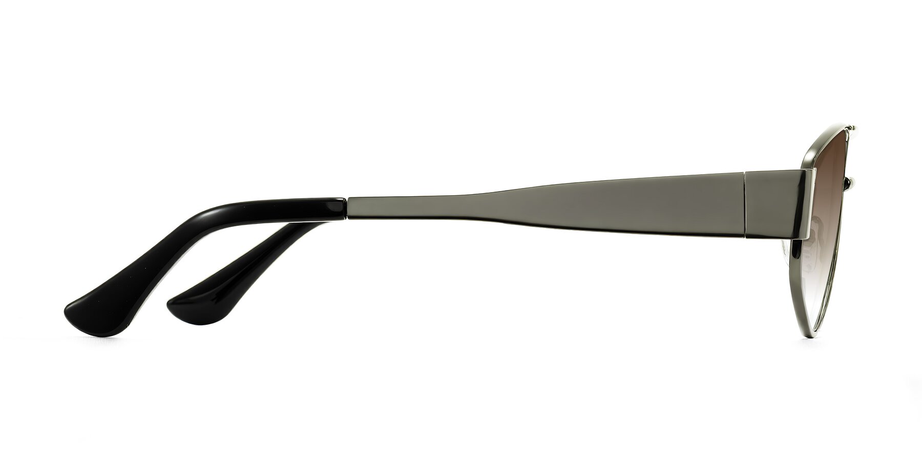 Side of Midney in Gunmetal with Brown Gradient Lenses