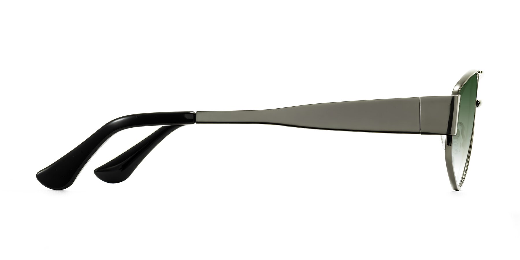 Side of Midney in Gunmetal with Green Gradient Lenses