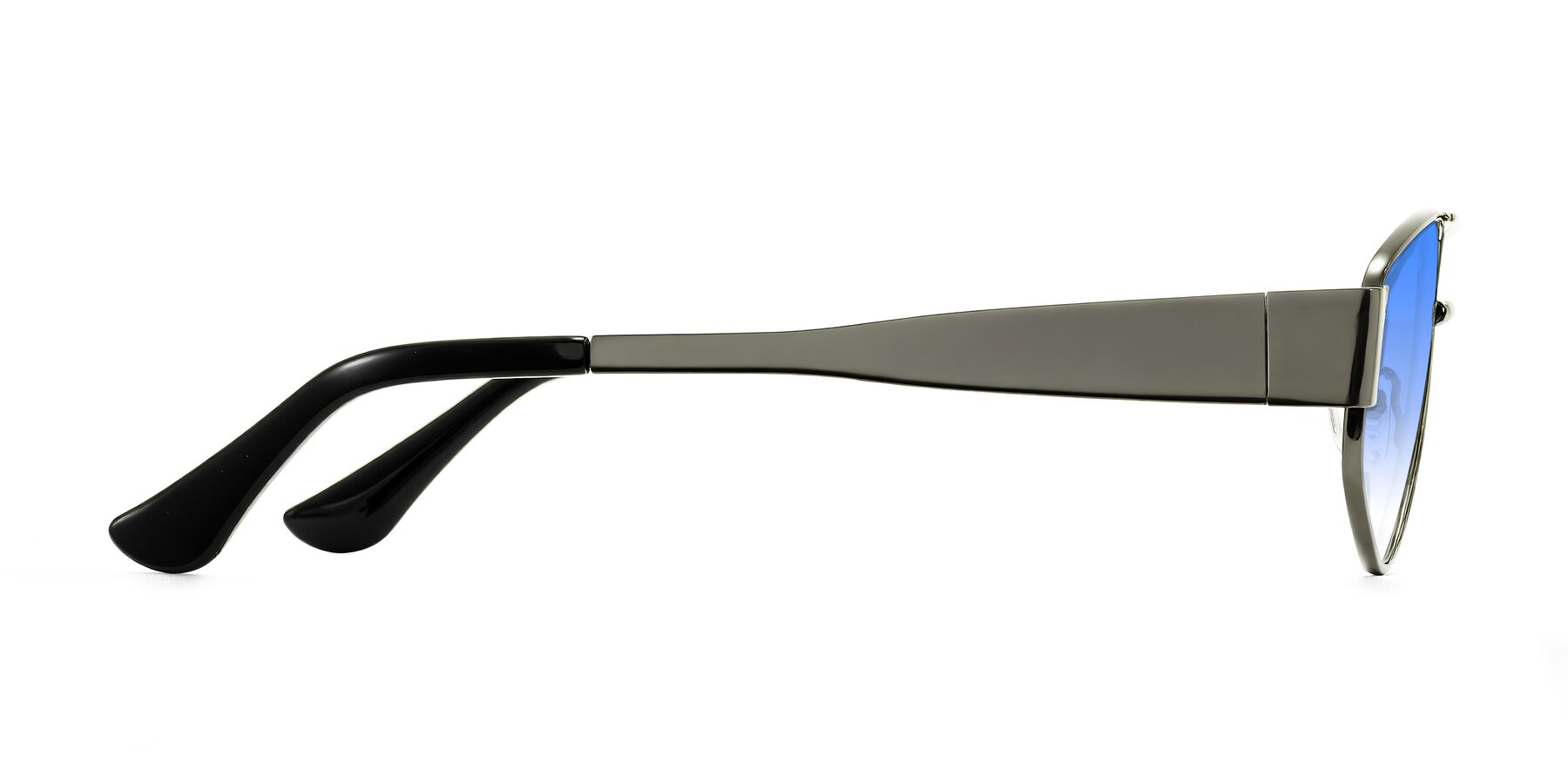 Side of Midney in Gunmetal with Blue Gradient Lenses