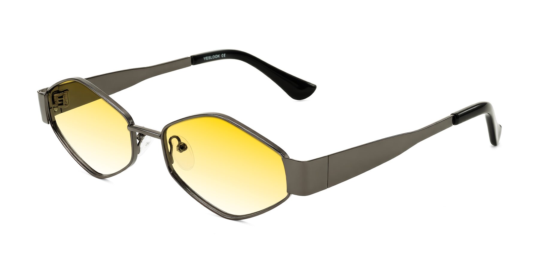 Angle of Midney in Gunmetal with Yellow Gradient Lenses