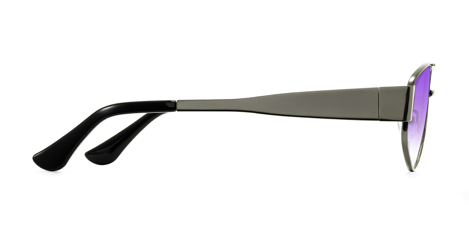 Side of Midney in Gunmetal with Purple Gradient Lenses