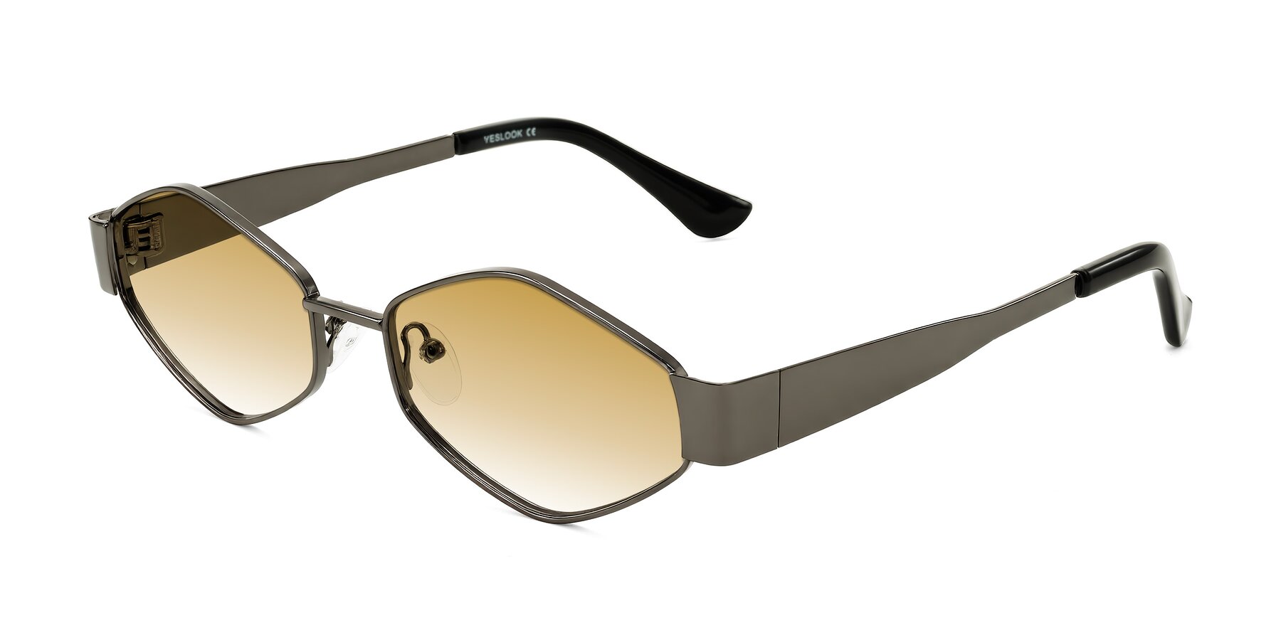 Angle of Midney in Gunmetal with Champagne Gradient Lenses