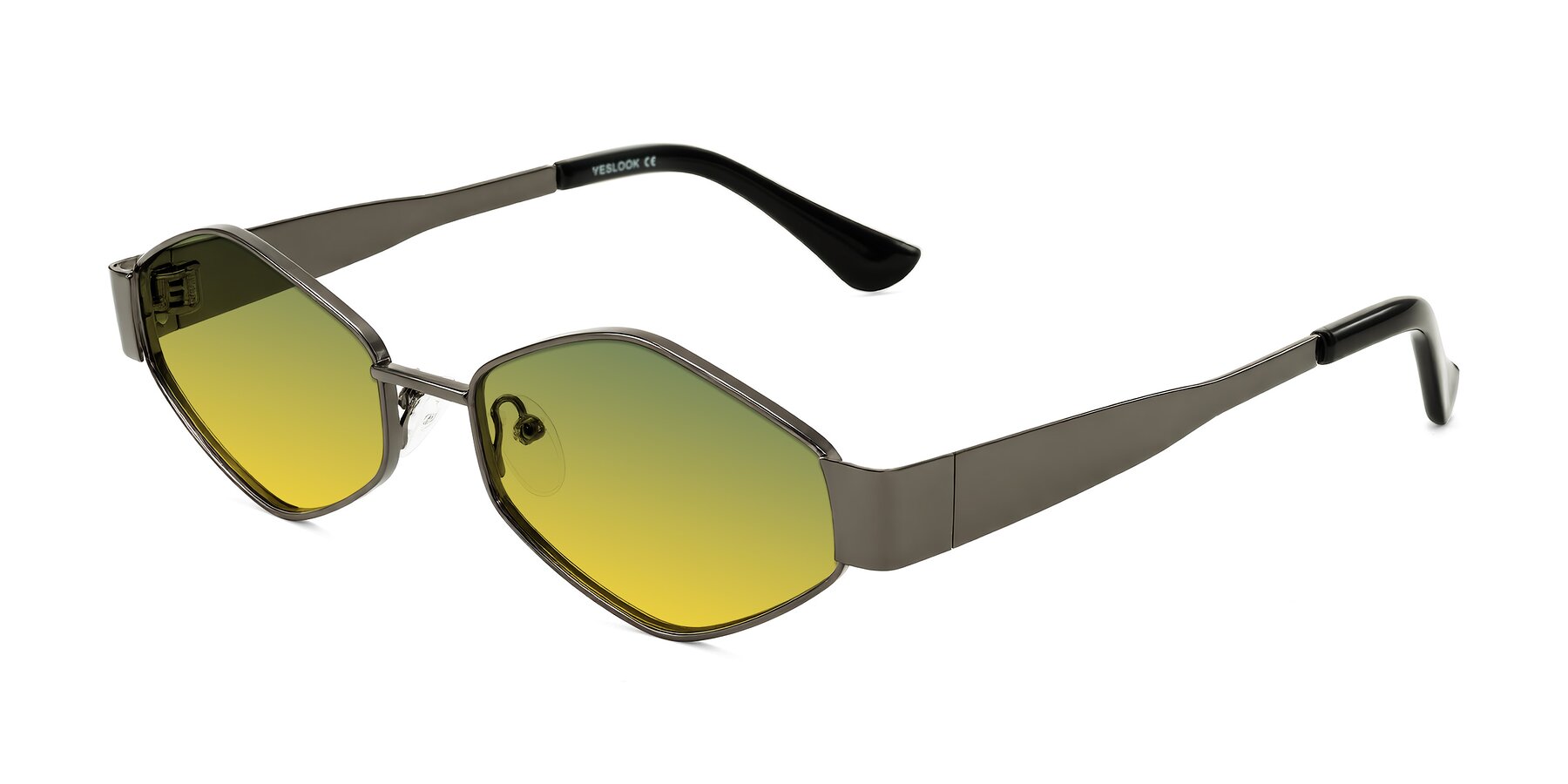 Angle of Midney in Gunmetal with Green / Yellow Gradient Lenses