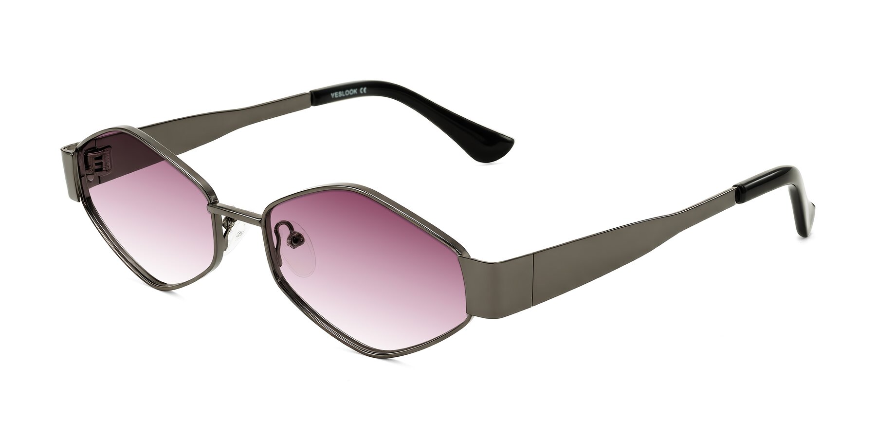 Angle of Midney in Gunmetal with Wine Gradient Lenses