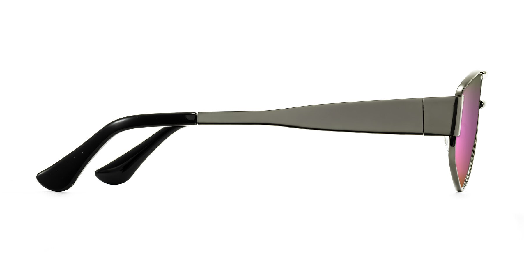Side of Midney in Gunmetal with Pink Mirrored Lenses