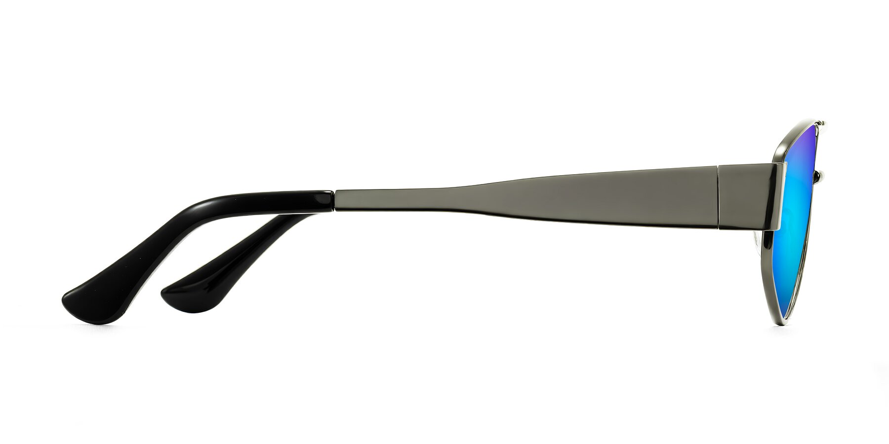 Side of Midney in Gunmetal with Blue Mirrored Lenses