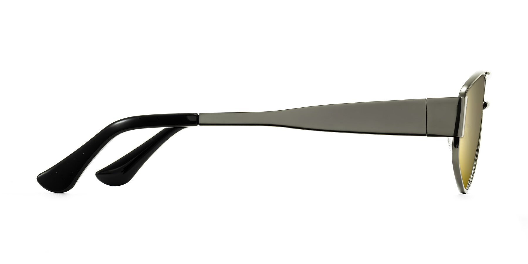 Side of Midney in Gunmetal with Gold Mirrored Lenses