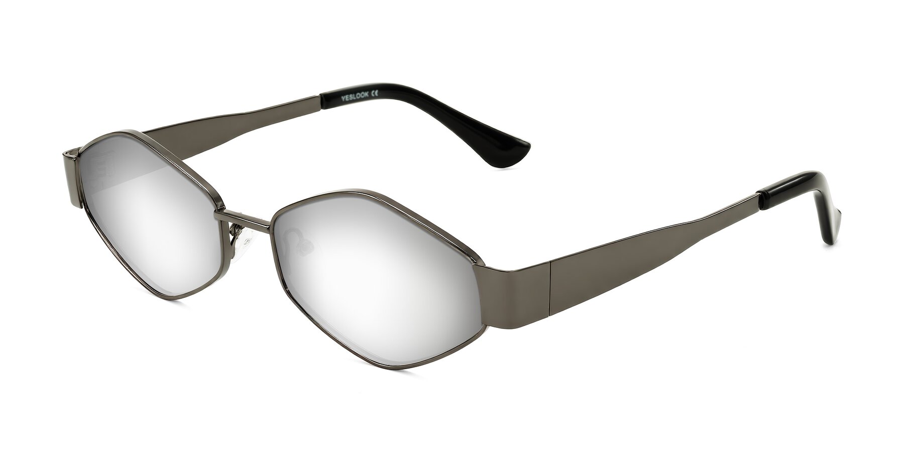 Angle of Midney in Gunmetal with Silver Mirrored Lenses