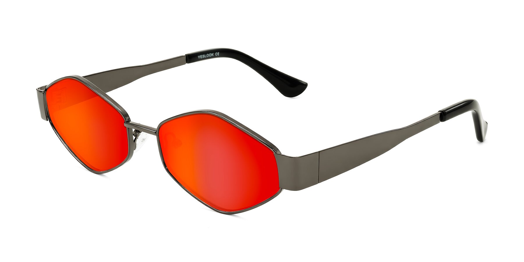 Angle of Midney in Gunmetal with Red Gold Mirrored Lenses