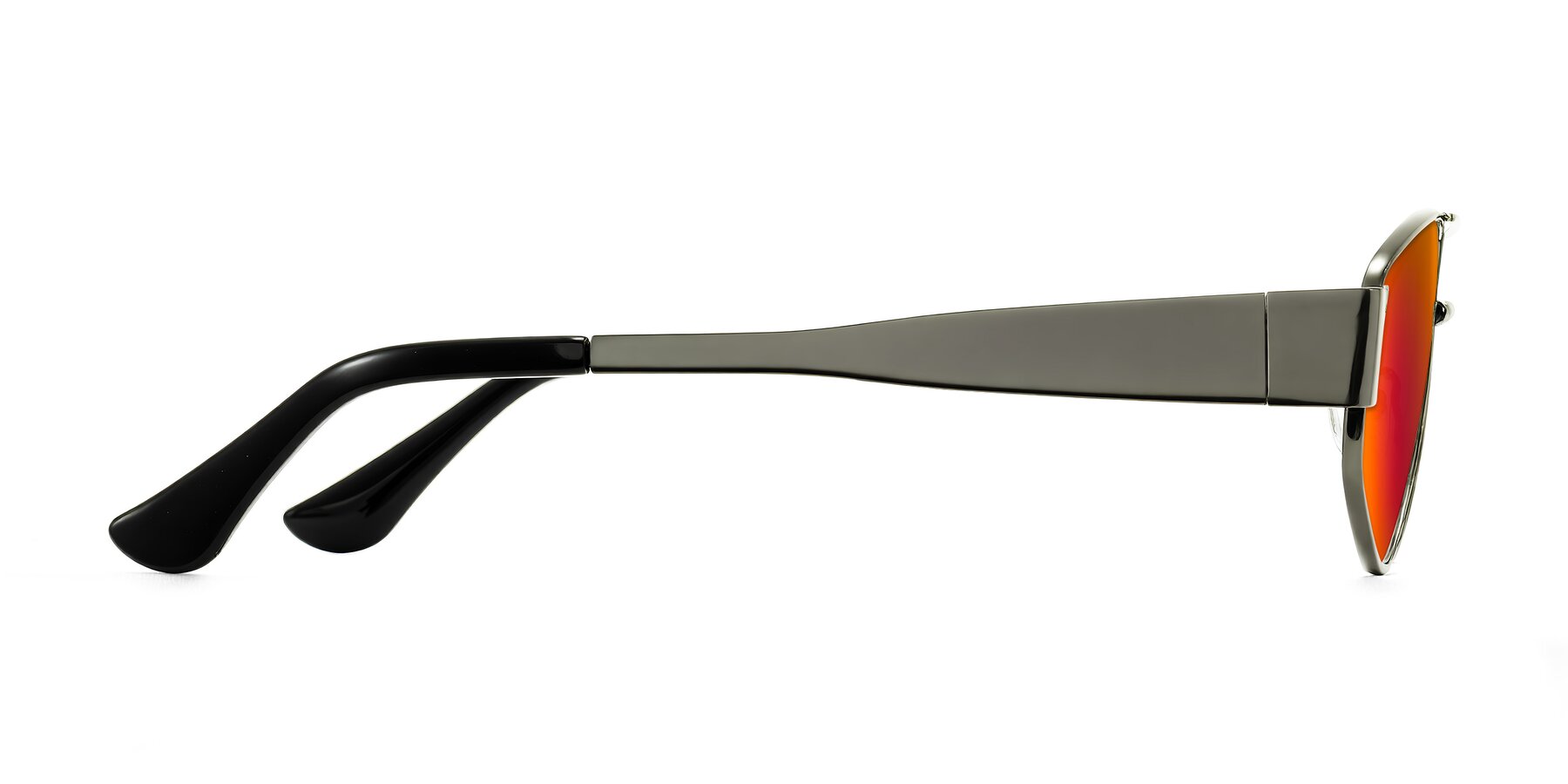 Side of Midney in Gunmetal with Red Gold Mirrored Lenses