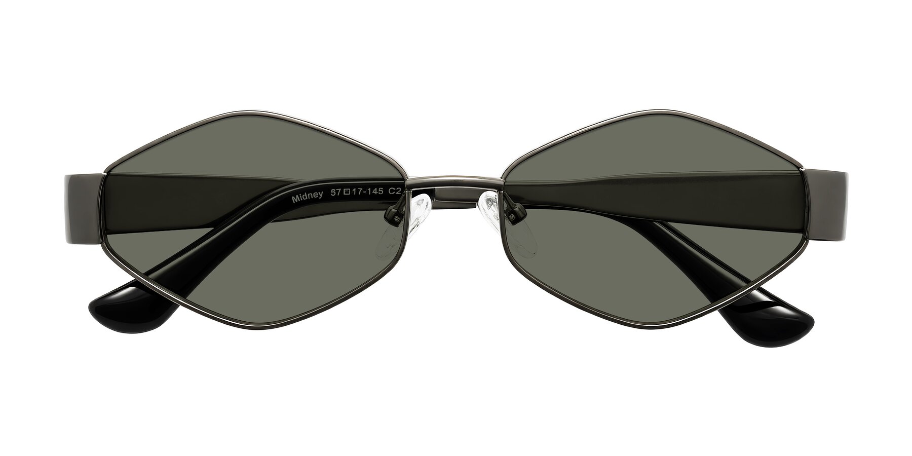 Folded Front of Midney in Gunmetal with Gray Polarized Lenses