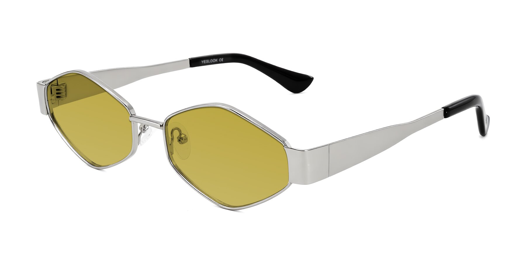 Angle of Midney in Silver with Champagne Tinted Lenses