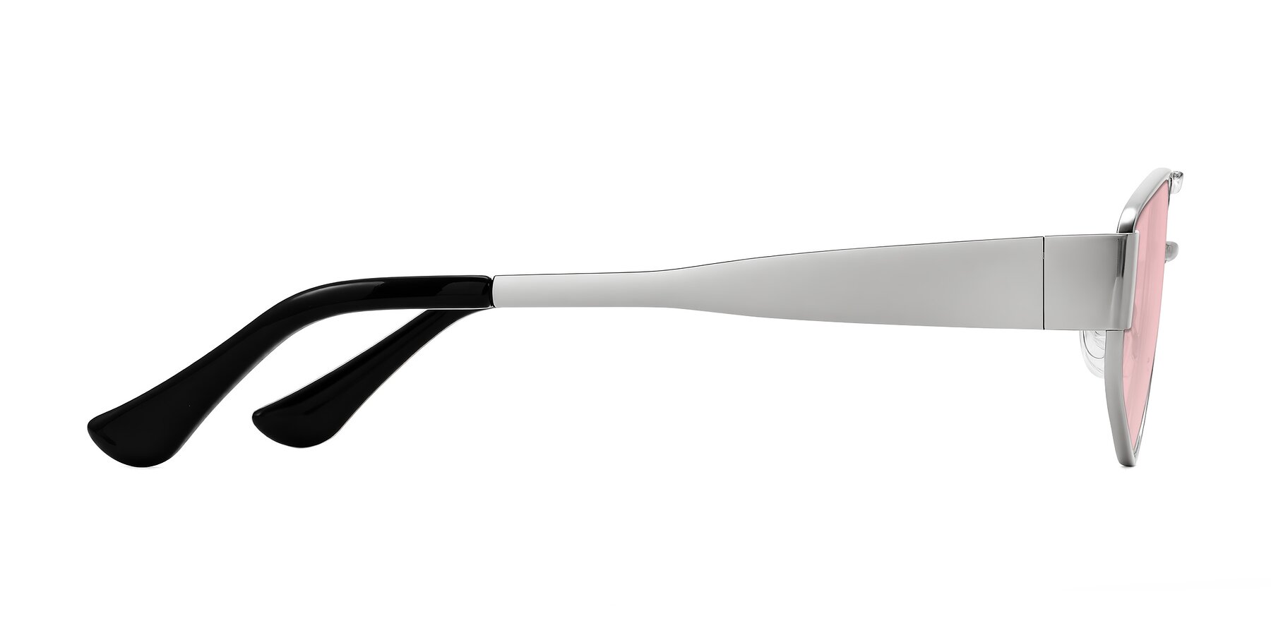 Side of Midney in Silver with Light Garnet Tinted Lenses