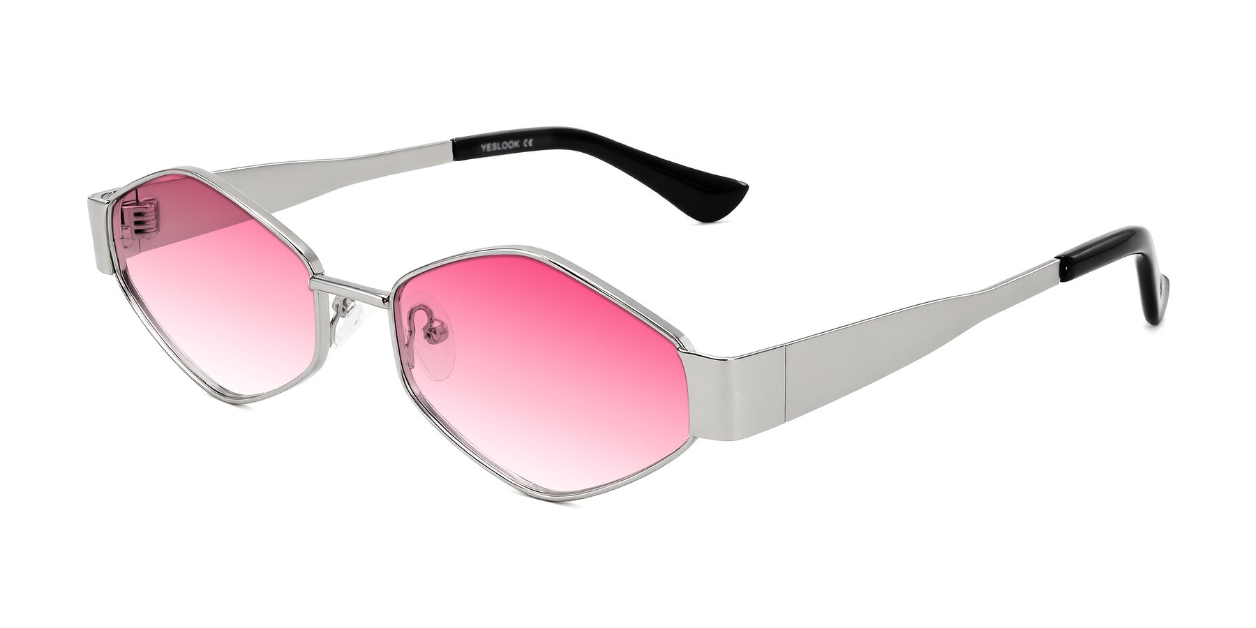 Angle of Midney in Silver with Pink Gradient Lenses